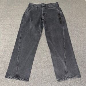 NWT Banana Republic Luxe Barrel Jean High Rise Ankle Faded Black 29/8 Minimalist